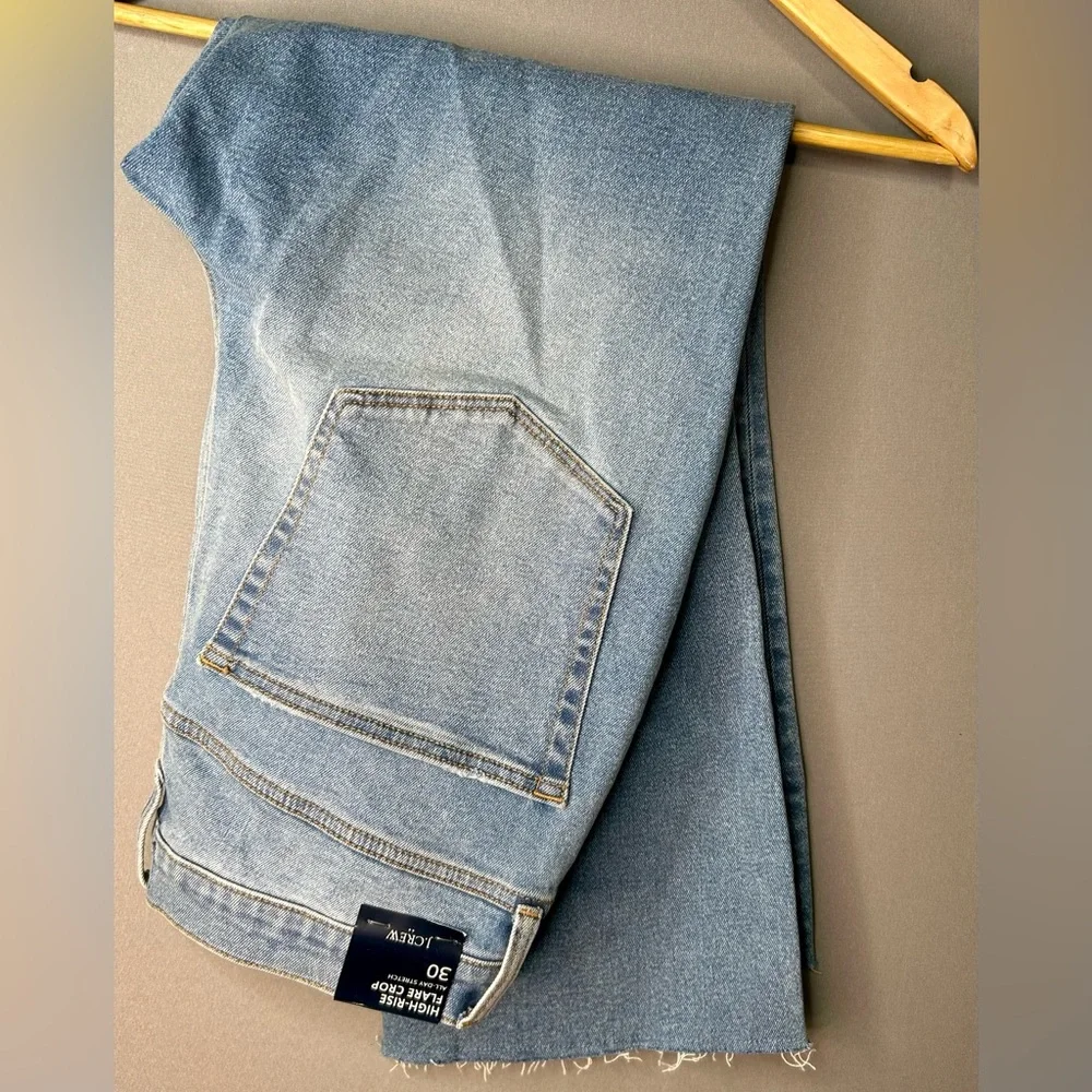 J. Crew Light Wash Distressed Cropped Jeans